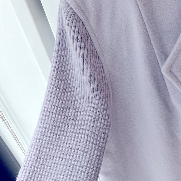 Kenneth Cole NY Ribbed Sleeve Wool Coat - Picture 4 of 8